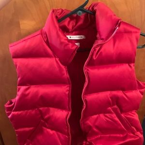 Red puffy Tommy Hilfiger vest size Medium